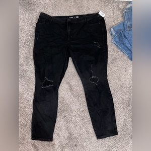 Black Pop Icon Skinny Old Navy Jeans Size 22